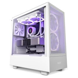 NZXT H5 Flow Midi Tower PC Blanco con Ventana Lateral y Filtro Anti-polvo. Soporta ATX, EATX, micro ATX, Mini-ITX. Máx. 16.5cm CPU cooler y 36.5cm GPU. Precio: 129.49999953. SKU: B16JJCDCDT