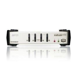 Aten CS1734B Switch KVM 4 Puertos USB PS/2 VGA, Audio y Hub USB 2.0 integrado, con Cables KVM incluidos