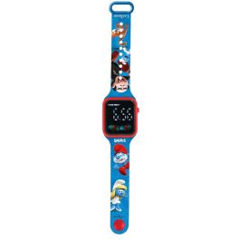 LEXIBOOK Reloj Digital LED Pitufos ajustable para niños - Formato 12/24 horas