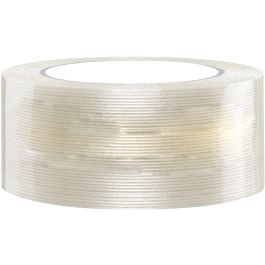 Q-connect Cinta Adhesiva Monofilamentos Transparente para Embalaje 50 mt x 50 mm Reforzada con Fibra de Vidrio