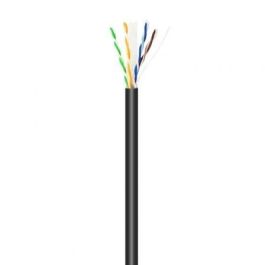 AISENS - CABLE DE RED EXTERIOR IMPERMEABLE RJ45 CAT.6 UTP RIGIDO CCA AWG23, NEGRO, 100M