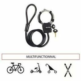Master Lock Cable de Bloqueo con Llave - Antirrobo para Bicicletas y Patinetes - 1 metro