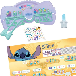 Aquabeads Kit Diseña Tus Uñas Stitch 35121 con Uñas y Decoraciones para +40 Diseños