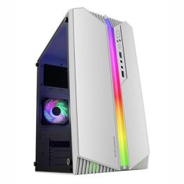 Mars Gaming Caja Ordenador MC-S1 Blanco, Caja Compacta Gaming Micro-ATX con Iluminación ARGB y Ventilador FRGB Incluido, Ventana Lateral