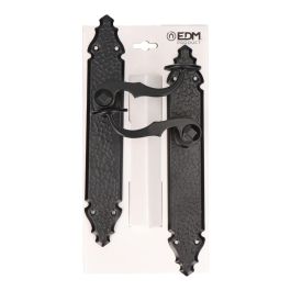 Edm Juego de manillas 272 negro - Placa acero y maneta aluminio
