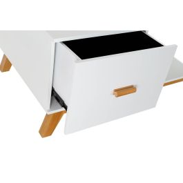 DKD Home Decor Mesa de Centro Scandi de MDF con 1 Cajón Blanco Marrón - 120 Ancho x 60 Fondo x 46 Alto cm