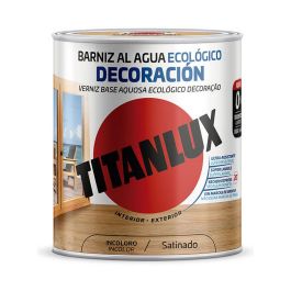 Titan Barniz al Agua Ecológico Decoración Titanlux Incoloro Satinado 750 ml - Secado Rápido, No Amarillea, Anti-Moho Precio: 25.4999998. SKU: S7913241