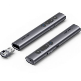 Vention KQJH0 - Presentador Inalámbrico Recargable con Puntero Láser Verde 2.4GHz/Bluetooth USB-C Gris Precio: 23.94999948. SKU: B12VDCN5PC