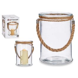 Portavela Cristal Cuerda Grande Giftdecor 14X21CM (6 Unidades) Precio: 34.89000031. SKU: B1BVYGG6KX