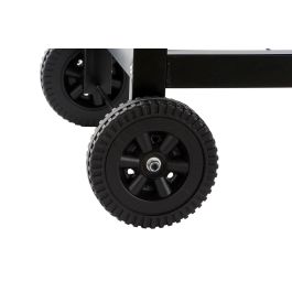 Barbacoa de Carbón con Tapa y Ruedas DKD Home Decor Negro Natural Madera Metal Acero 108 x 71 x 103 cm