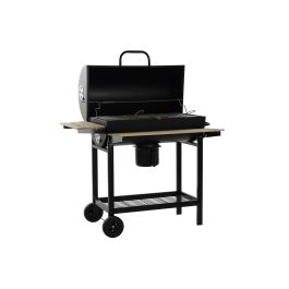 Barbacoa de Carbón con Tapa y Ruedas DKD Home Decor Negro Natural Madera Metal Acero 108 x 71 x 103 cm Precio: 151.9899997. SKU: B1EDM92LXB