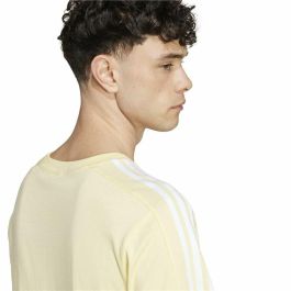 Camiseta de Manga Corta Hombre Adidas Essentials Single Jersey 3-Stripes Amarillo