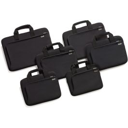 DICOTA Funda Laptop SMART SKIN 10-11.6" para Portátil, Neopreno Negro, Asa de Transporte y Bolsillo, Resistente al Agua