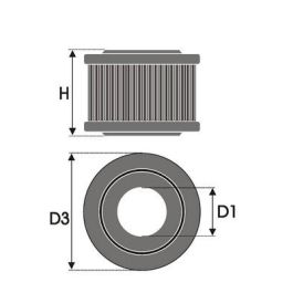 Green Filters RCL001 Filtro de Sustitución Clásico Redondo, D1 123mm, D3 159mm, H 266mm Green Filters RCL001 Filtro de Sustitución Clásico Redondo, D1 123mm, D3 159mm, H 266mm
