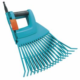 Gardena Escoba de Jardín XXL combisystem 2 en 1 | Rastrillo de Césped Separable y Plegable para Recoger Desechos