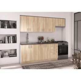 Mueble bajo de cocina SARA - 2 puertas - Decoración roble Sonoma - L60 x P48 x H 82 cm Mueble bajo de cocina SARA - 2 puertas - Decoración roble Sonoma - L60 x P48 x H 82 cm