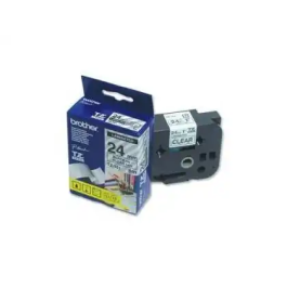 BROTHER Cinta laminada transparente/negro 24mm