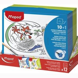 Maped Papel para Pintar con Pastillas de Pintura + Pincel, 10 Hojas con Ilustraciones, Colores Surtidos Precio: 7.49999987. SKU: B1JTQM9Q5F