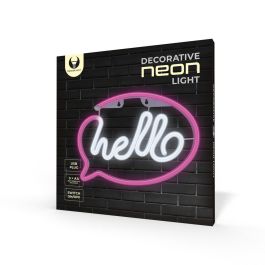 Forever Lampara Neon LED Hello Pink - Decoración Moderna para Hogar y Negocios