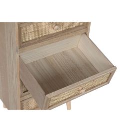 Cajonera Home ESPRIT Natural Ratán Madera de Paulonia 40 x 30 x 104 cm