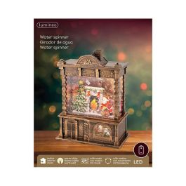 Lumineo Girador de Agua Santa Claus con Música y Nieve LED Cálida 16,5x9,5x21,7 cm Interior a Pilas/Transformador