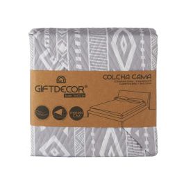 Colcha Reversible Giftdecor 240x260 cm - Blanco/Gris, 100% Poliéster (6 Unidades) Colcha Reversible Giftdecor 240x260 cm - Blanco/Gris, 100% Poliéster (6 Unidades)
