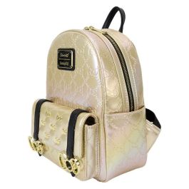 Loungefly Mochila Hello Kitty 50th Anniversary Sanrio Piel vegana metalizada 27cm Tirantes ajustables Bolsillo delantero