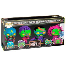 FUNKO Blister 4 figuras POP Marvel What If...? Exclusive Black Light Zombie Capitán América, Iron Man, Falcon & Scarlet Witch Precio: 35.58999983. SKU: B1FXEVQ4EV