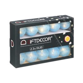 Tira LED 10 Bola Azul Giftdecor - 31x20x6.5 cm, Luz Cálida, 2.30 m (12 Unidades) Precio: 78.58999973. SKU: B17Q55XE9X