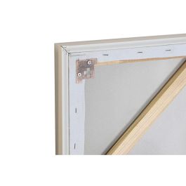 DKD Home Decor Cuadro Decorativo de Lienzo Abstracto Moderno Gris Beige 100x100 cm - Pack de 2 Unidades