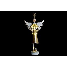 DKD Home Decor Figura Decoración Navidad Ángel LED Fantasía Surtida Metal Rojo Rosa Dorado 7x36x17 cm (6 Unidades)