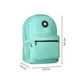 Mochila Antartik Con Asa Y Bolsillo Frontal Con Cremallera Color Verde Menta 320x140x430 mm