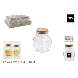 Tarrito de vidrio con tapón de corcho 110 ml - La Mediterranea (36 Unidades) Precio: 17.5000001. SKU: B1FTWCTAV8