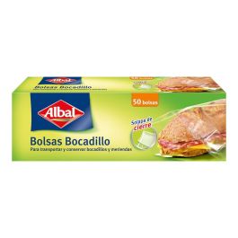 Albal Bolsas para Bocadillo con Solapa de Cierre, 50 Unidades, Reciclables, 17 x 24 cm Precio: 3.50000002. SKU: S4603149