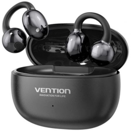 Vention Auriculares Bluetooth Echo Clip A11 Pro con Estuche de Carga, Autonomía 6h, Bluetooth 6.0, USB-C, Negro, NBWB0-PH