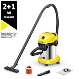 Karcher WD 3-18 S V-17/20 Aspirador de agua y polvo inalámbrico 17 L amarillo de acero Precio: 129.49999953. SKU: B1D56D9D8H