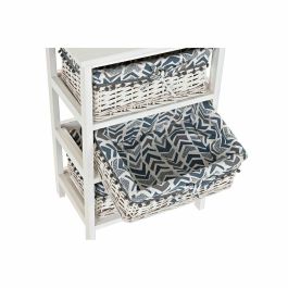 Cajonera DKD Home Decor Blanco Azul 29 x 59 x 40 cm Cajonera DKD Home Decor Blanco Azul 29 x 59 x 40 cm