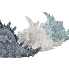 DKD Home Decor Decoración Mediterráneo Blanco Azul Resina Caracola 16 x 12 x 22 cm (6 Unidades) Precio: 58.59000048. SKU: B18DQBN8J8