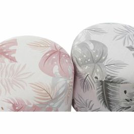 Reposapies Tropical DKD Home Decor Coral Gris 35 x 35 x 35 cm (2 Unidades) Reposapies Tropical DKD Home Decor Coral Gris 35 x 35 x 35 cm (2 Unidades)