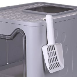 Arenero para Gatos Diamentiq Yoko Blanco Gris Plástico