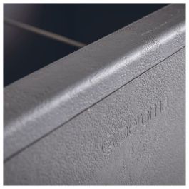 Deroma 9HP1ZSZ217 Jardinera Muret Cosmo con reserva de agua, ruedas, gris ceniza, 78 cm