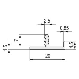 TRENTADUE Perfil de Aluminio Hanoi para Canto 3,20 Metros, Color Mocca RAL7022 Gris Sombra - Pack de 2 Unidades