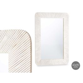 Espejo Giftdecor 60x90 cm líneas natural blanco y marrón Precio: 54.68999987. SKU: B19LYDXRV2