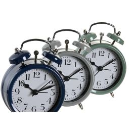 Reloj Despertador Basicos DKD Home Decor Verde Gris 4 x 12 x 9 cm (3 Unidades)