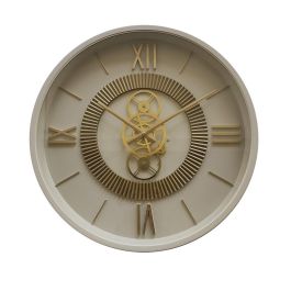 Reloj Pared Glam DKD Home Decor Beige Dorado 8.5 x 59.5 x 59.5 cm