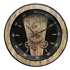 Reloj Pared Loft DKD Home Decor Negro Natural 8 x 60 x 60 cm Precio: 96.99000025. SKU: B14GF2PNLR