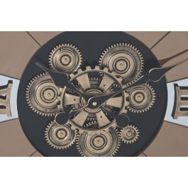 Reloj Pared Vintage DKD Home Decor Negro Dorado 8 x 77 x 60 cm