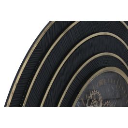 Reloj Pared Glam DKD Home Decor Negro Dorado 8.5 x 108 x 108 cm