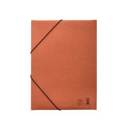 Carpeta Liderpapel Gomas Folio 3 Solapas Carton Compacto Cuero 10 unidades