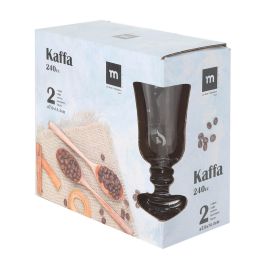 La Mediterranea Set de 2 Copas de Cristal Kaffa para Café Irlandés, 240 ml, Ø7.6 x 14.4 cm (18 Cajas)